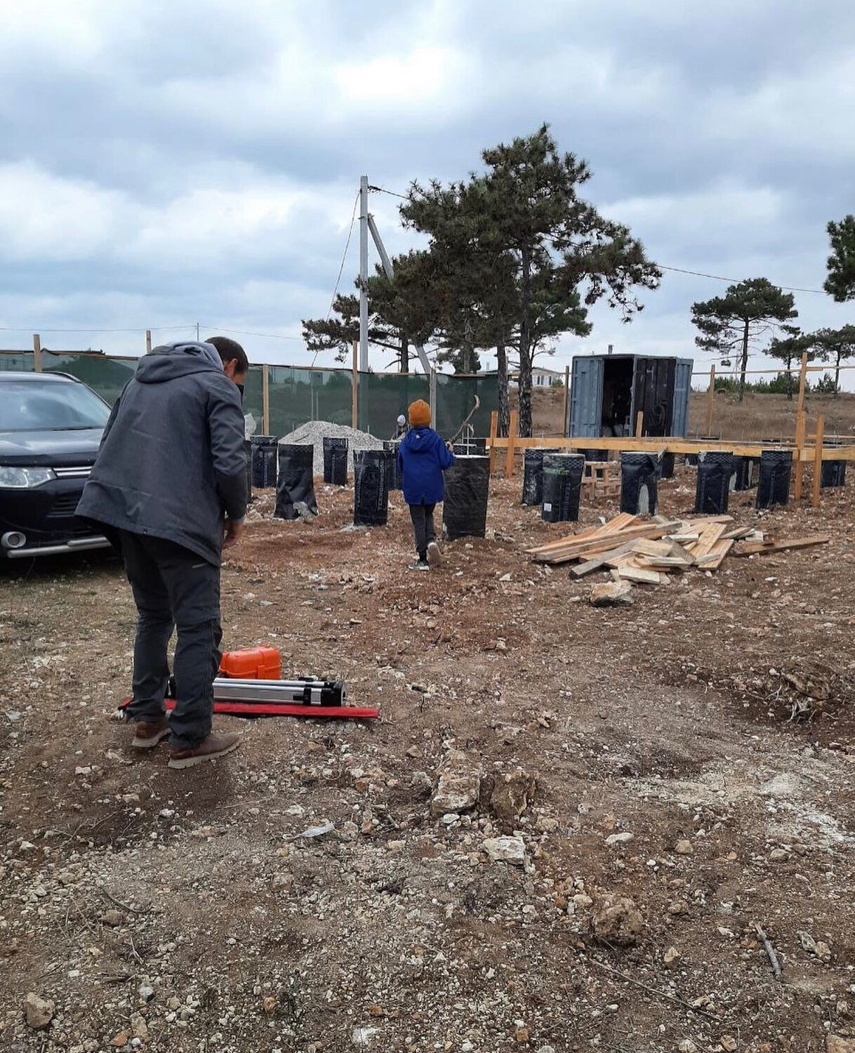 строительство, строительная площадка, фундаменты, на стройке, строительные работы