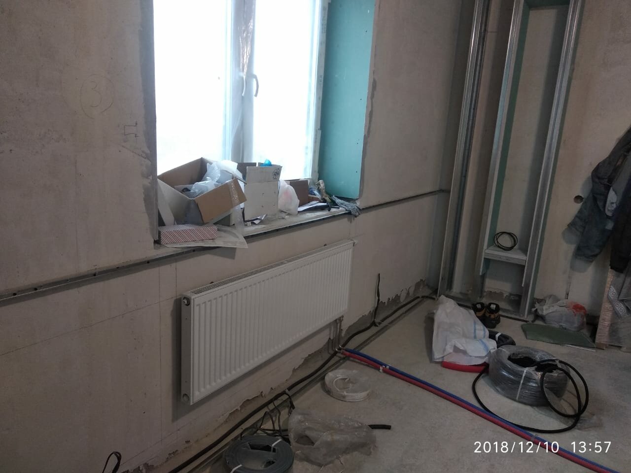 Установка радиатора отопления