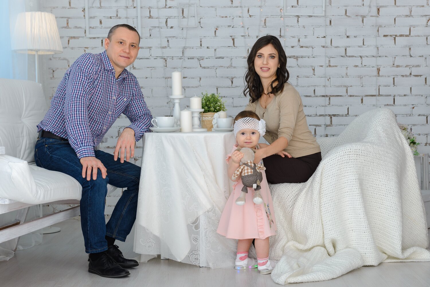 семейный, человек, фотостудия, фотосессия, фотосессия с месячным ребенком в студии