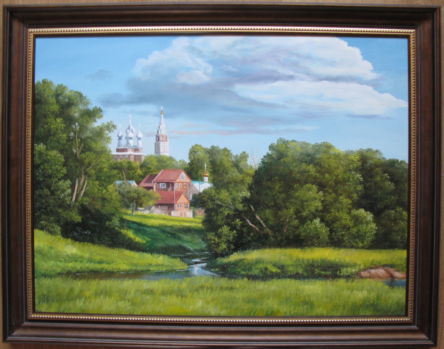 масляная живопись, картина, картины маслом на холсте сельская церковь, картины маслом село, картины церковь в уборах