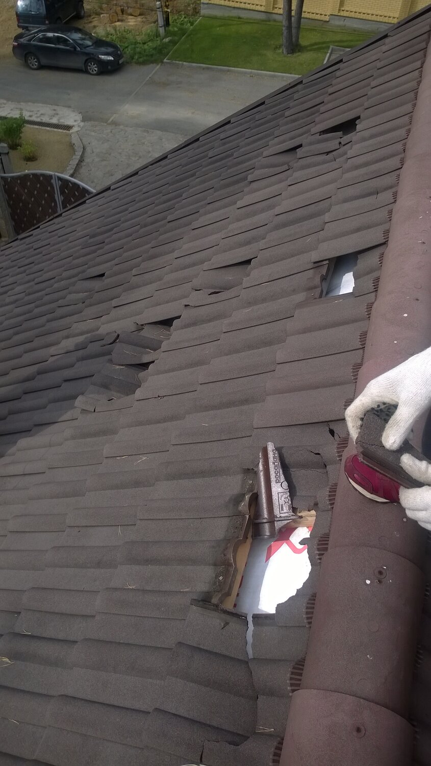 битумная черепица, кровля, мягкая черепица технониколь шинглас укладка, монтаж конька мягкой кровли, мягкая кровля владивосток