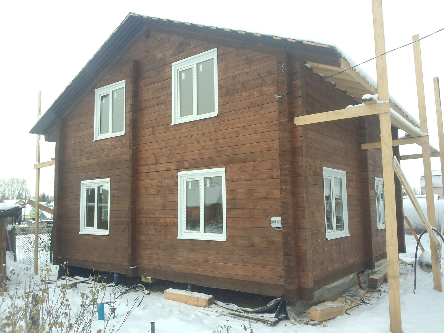 загородный дом, коробка дома 8 на 8, коттедж, каркасный дом, дом