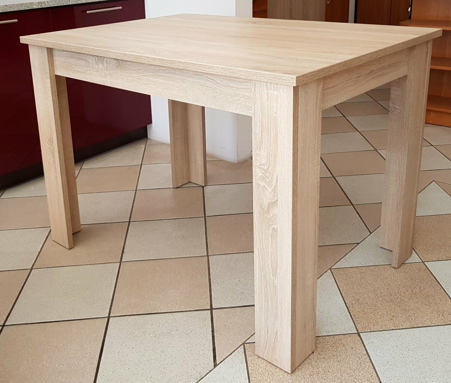 элана (дуб сонома) стол раздвижной, столы обеденные, стол раздвижной элана дуб сонома 80 80 160, стол, стол обеденный со-2, 894*690*740, дуб сонома