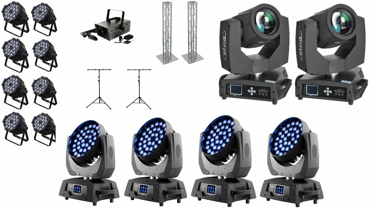 звуковое и световое оборудование, led wash 36x10, led moving head 36 x 10w rgbw wash, dialighting wash led rgbw 36/10, прожектор led wash 360 pro