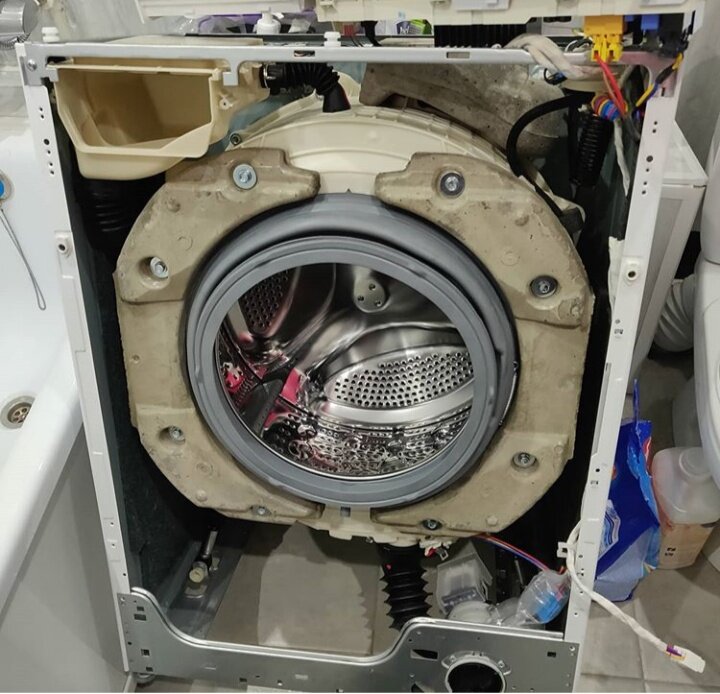 стиральная машина, бытовая техника, бак стиральной машины lg 1060nd, подшипник барабана стиральной машины lg, ремонт стиральной машины lg
