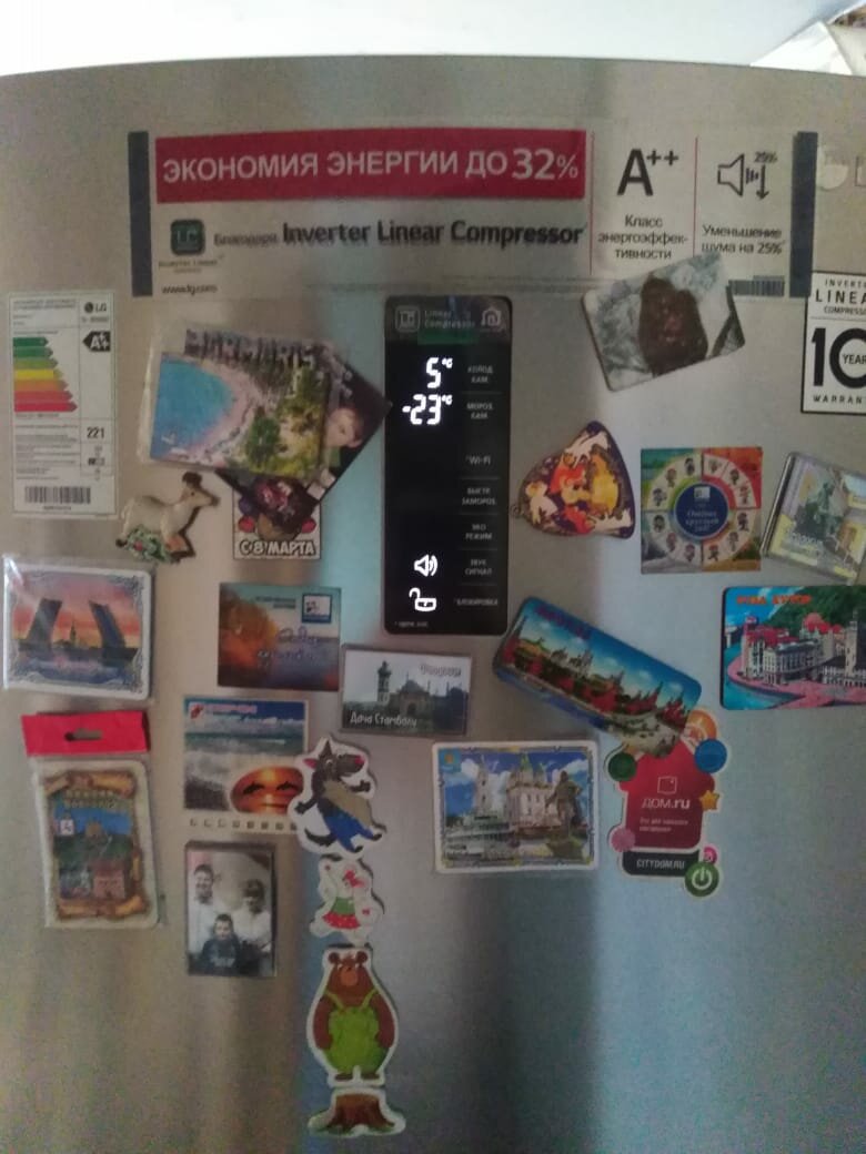 магнитики на холодильник, коллекция магнитиков на холодильник, техника, магнитики в лифте, магнит на холодильник