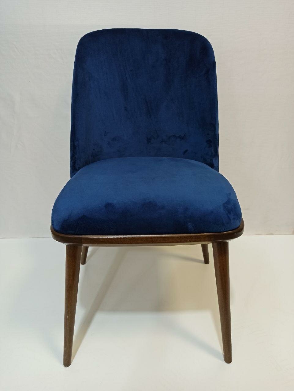 стул глори 7, стул мягкий, стул велюровый темно синий, синие стулья кресла бруно, стул велюр