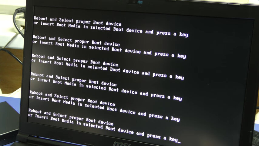 ошибка reboot and select proper boot device or insert boot media, reboot and select proper boot device and press a key, ошибка reboot and select proper boot device, компьютер reboot and select proper boot device, reboot and select proper boot device or