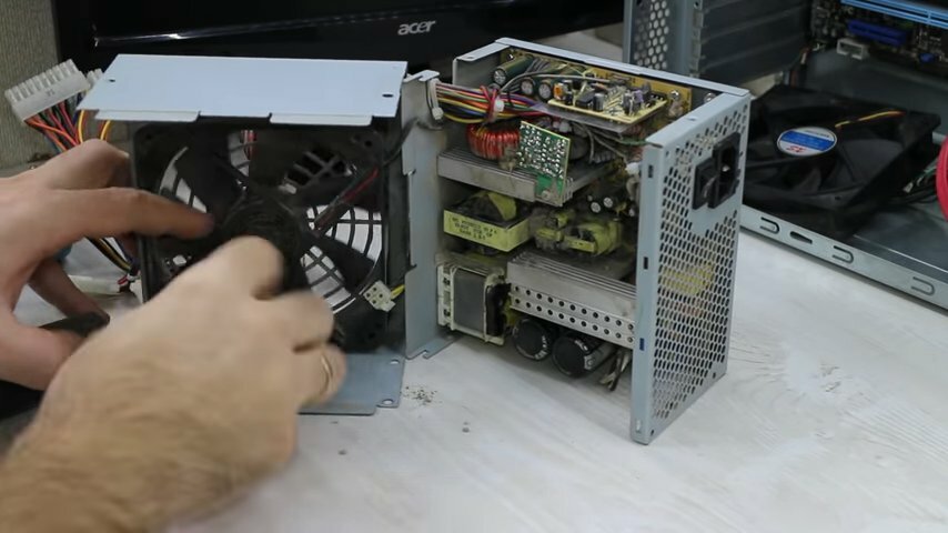 блок питания 300w fsp изнутри, техника, компьютер, системный блок, компьютерный блок питания