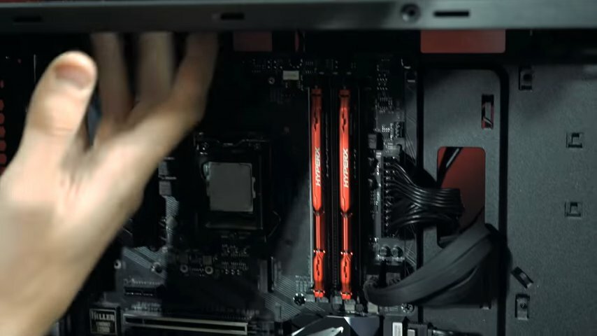 компьютер изнутри, компьютер, aerocool aero one кастомная система жидкостного охлаждения, системный блок, alphacool eisbaer 420 cpu установлена