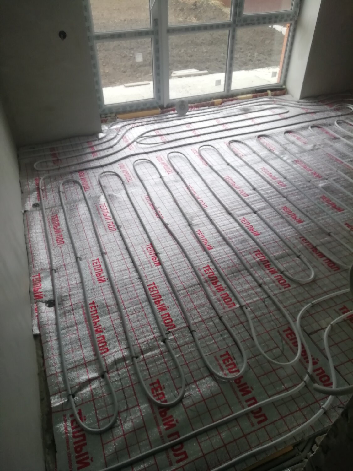 тёплый пол водяной металлопластик, тёплый пол, тёплый пол водяной шаг 150 мм, система тёплый пол водяной, монтаж теплого пола 16