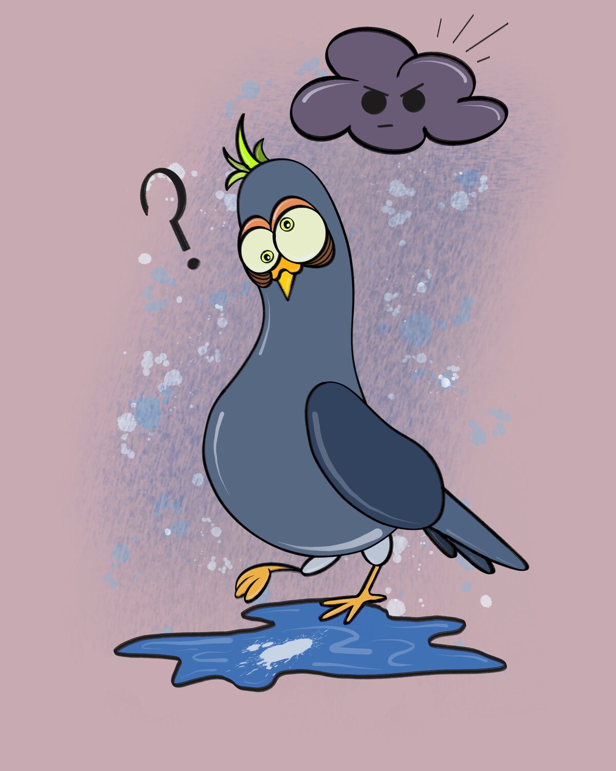 милый голубь мультяшный, мультяшные голуби, голубь карикатура, nevermore симпсоны, иллюстрация