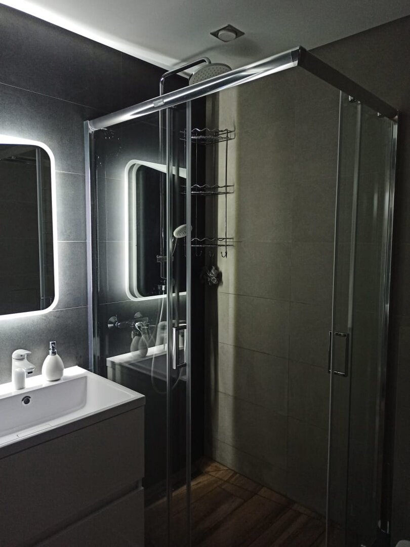 душевая, душевая ванная, санузел, ванная комнат, однокомнатная квартира