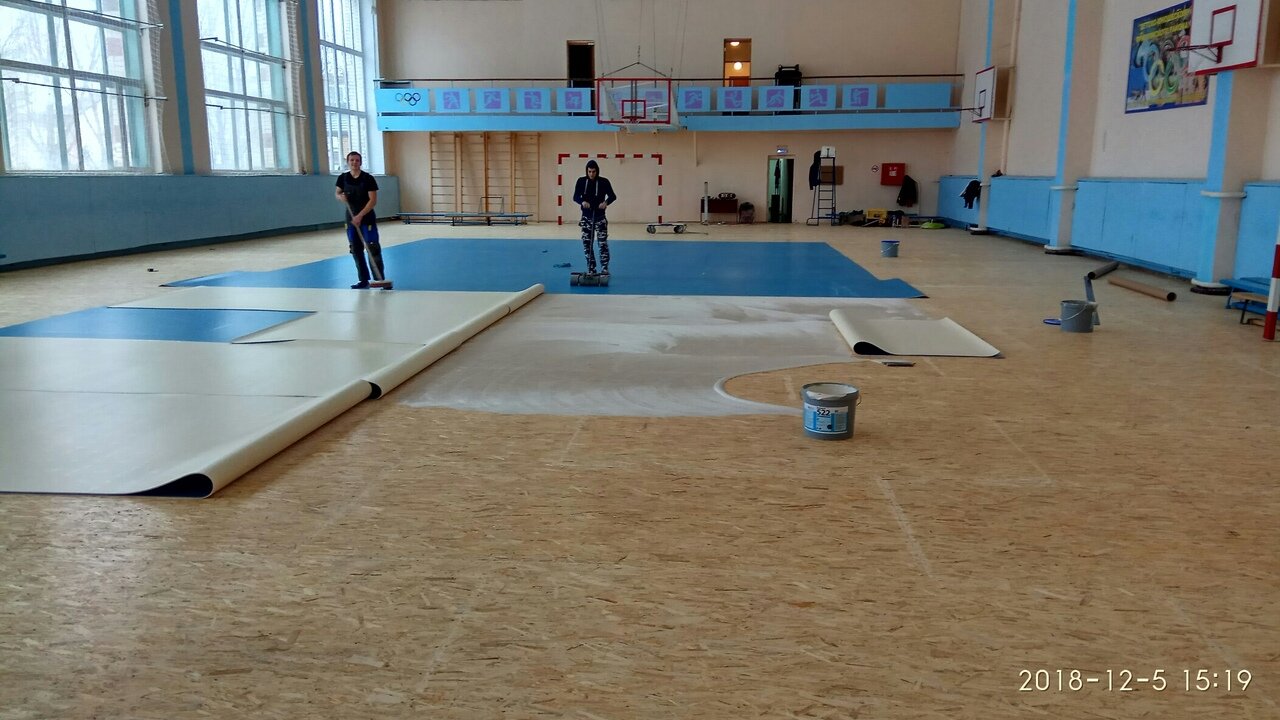 спортивный зал, линолеум для спортивных залов, приволжский спортивный зал, пол в спортзале, фанера для пола спортзала