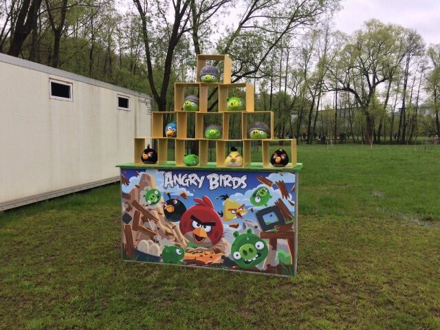 angry birds, аттракцион энгри бердс, angry birds рогатка, призовой аттракцион энгри бердз, аттракцион энгри бердз