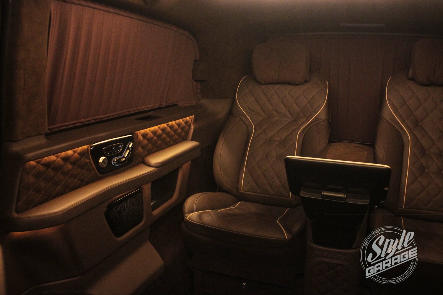 мерседес вито салон кожаный люкс, mercedes-benz vito салон, mercedes v class tuning салона, mercedes-benz vito long интерьер, mercedes-benz viano brabus салон