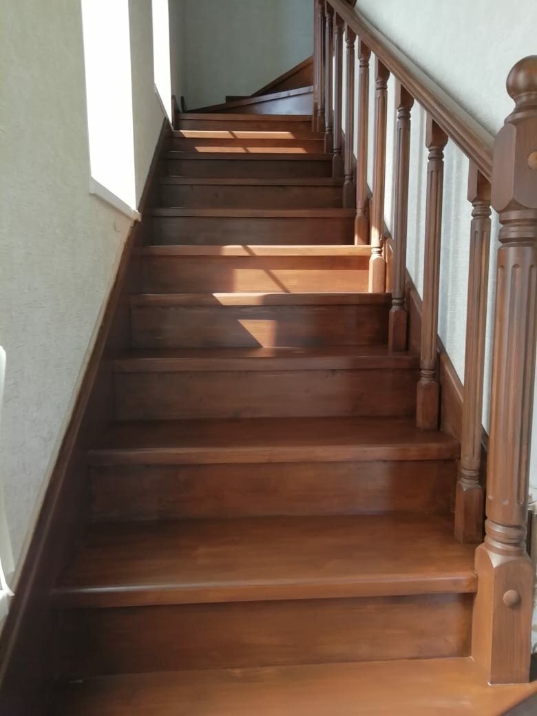 Установка деревянных лестниц в орле - 97 фото