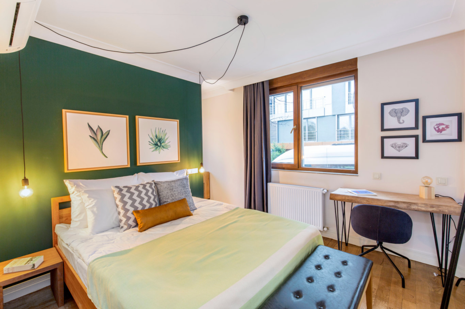 спальни, квартира, room, дизайн интерьера, отель