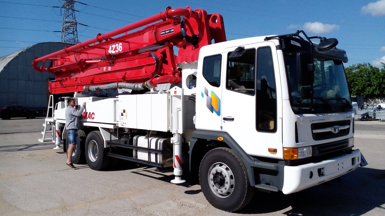 автобетононасос daewoo novus, автобетононасос kcp 63zx6170, автобетононасос дэу, бетононасос дэу новус 51 метров, бетононасос daewoo novus