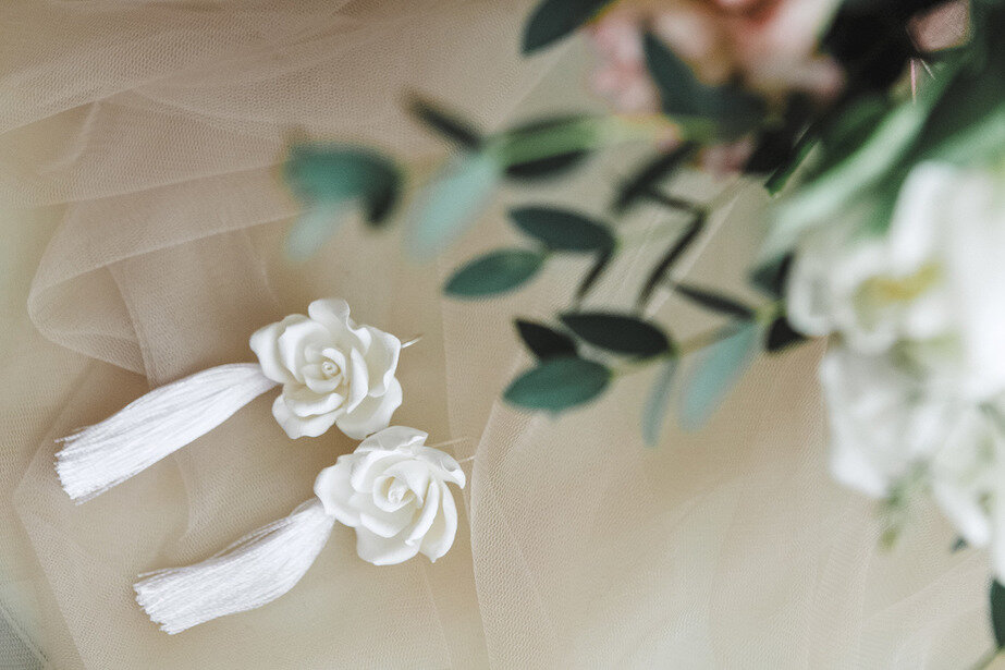 цветки, белые цветы, роз, флористика, бумажные цветы