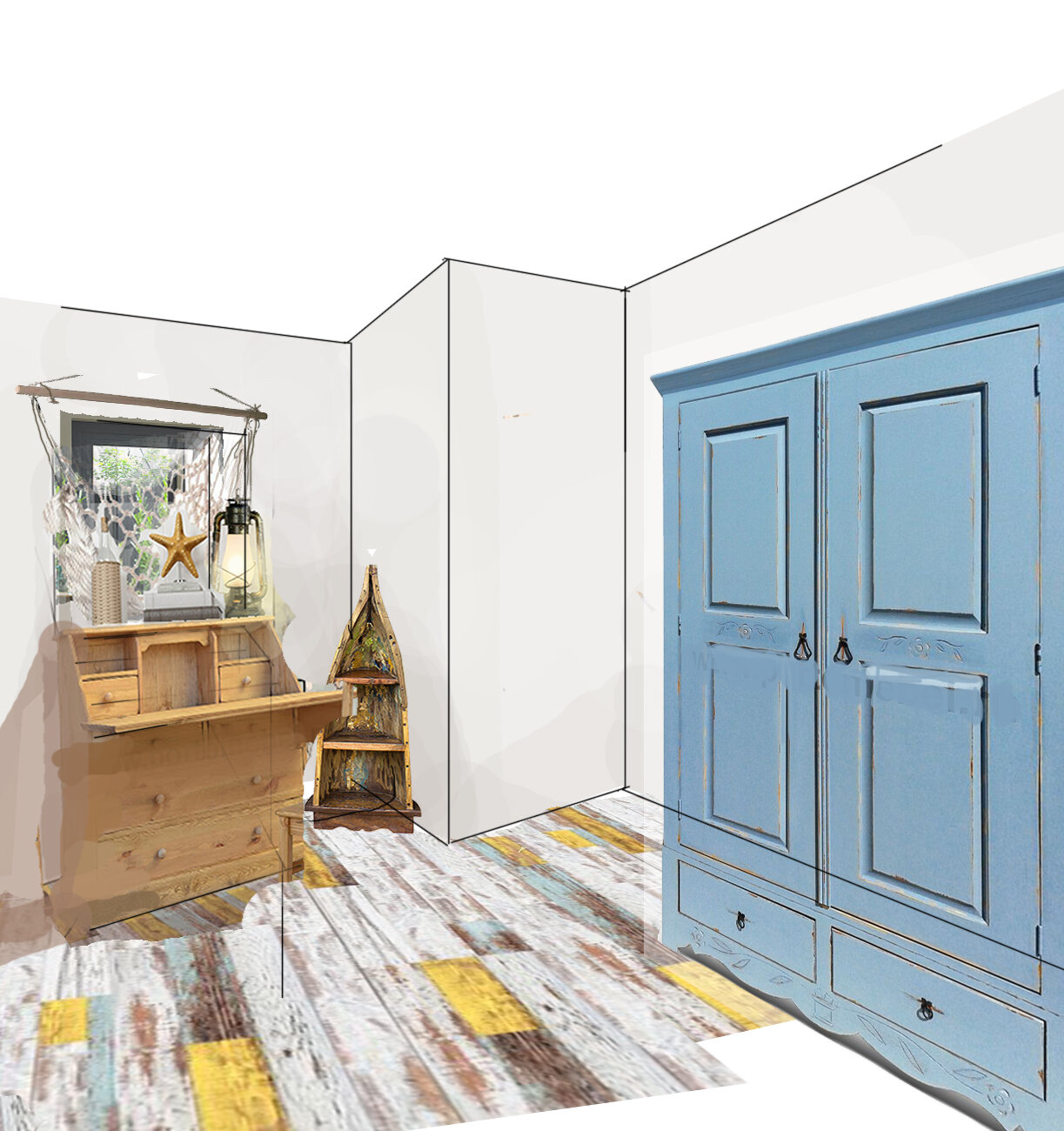 шкаф для одежды 2 дв+2ящ.armoire цвет, шкаф, платяной шкаф зеленый прованс, шкаф гардероб, мебель