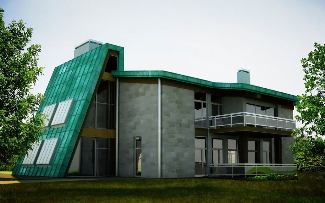 загородный дом, современный дом, современная архитектура, коттедж, дом