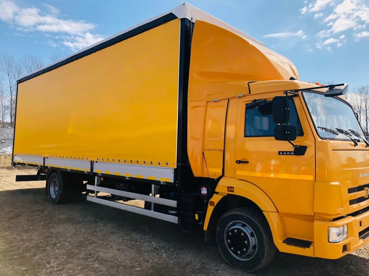 камаз 4308, камаз 4308 желтый, камаз 4308 макси, камаз 4308 борт 8 метров, камаз 4308 фургон