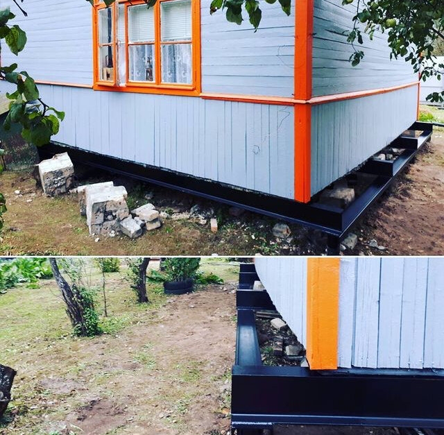 Ремонт фундамента с подъемом домов