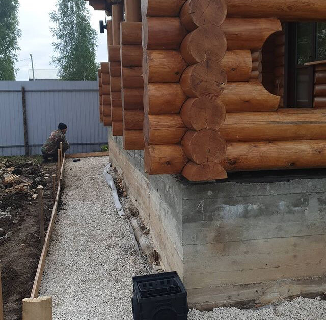 Строительство отмостки вокруг дома