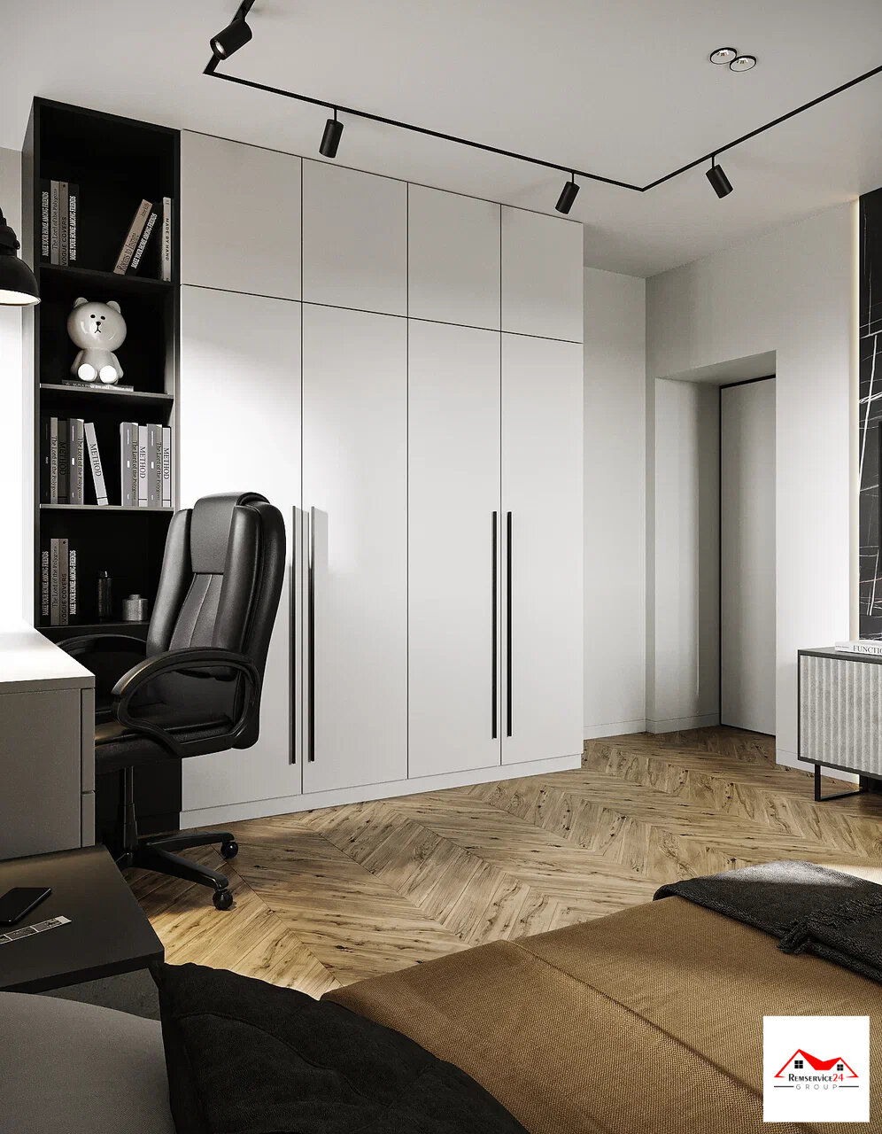 дизайн интерьера, шкаф в стиле минимализм, шкафы в минималистическом стиле, интерьер современный, интерьер детской