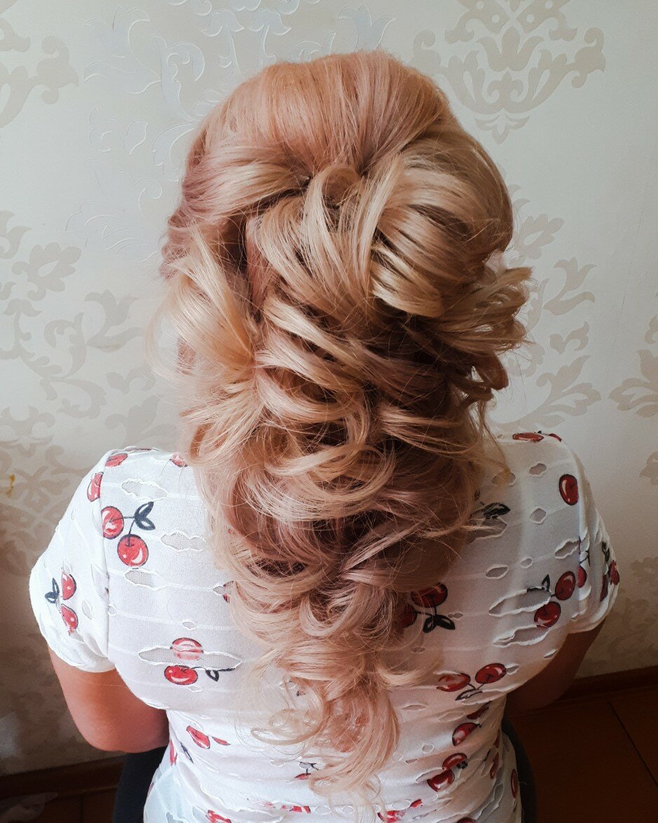 причёски причёскипричёски без лака, причёска, прическа локоны с бантом, hairstyles, свадебные прически 2019