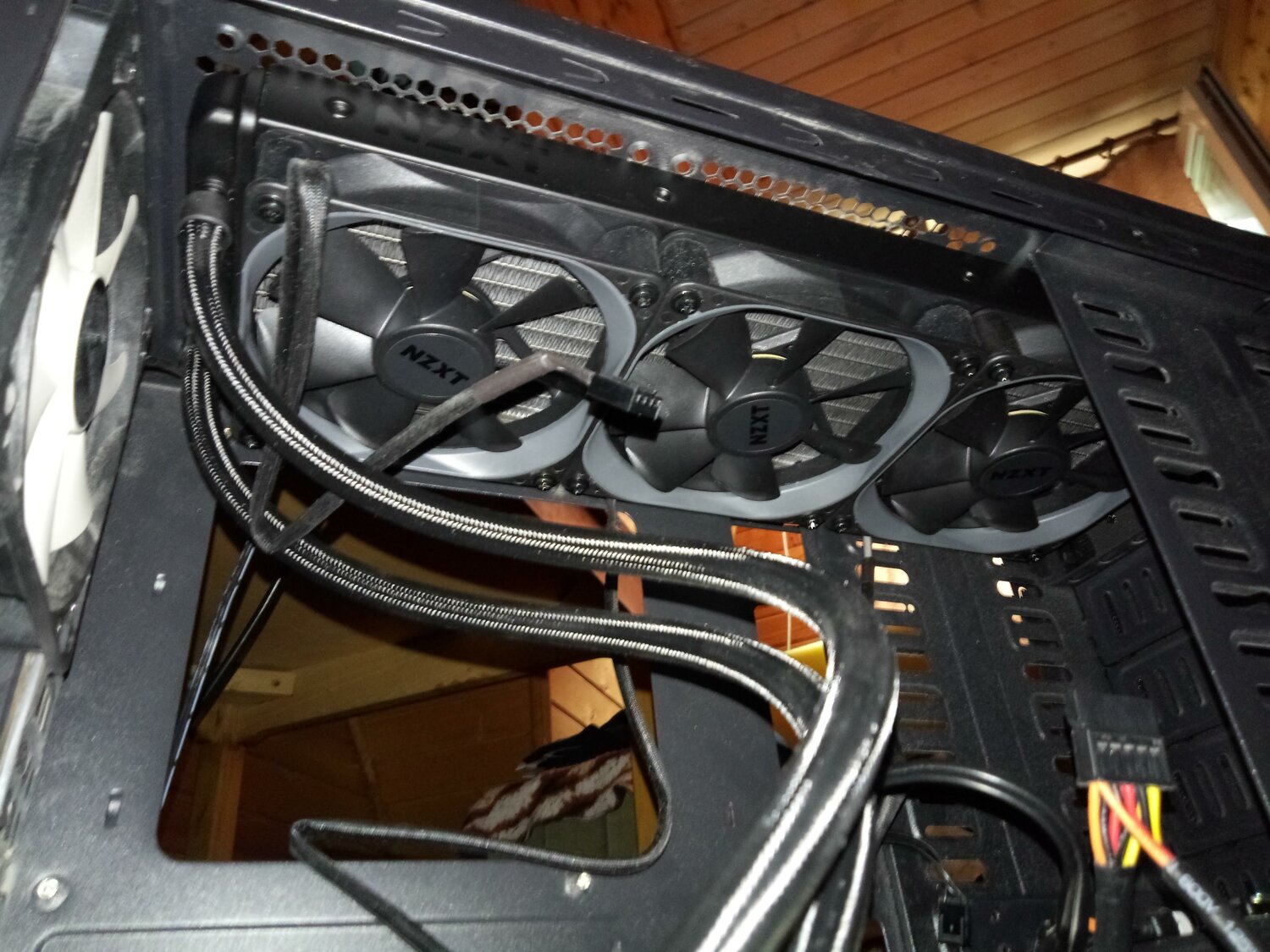 nzxt kraken x62 в корпусе, nzxt x72, deepcool captain 360 ex, жидкостное охлаждение, разбор бп de 580 aerocool