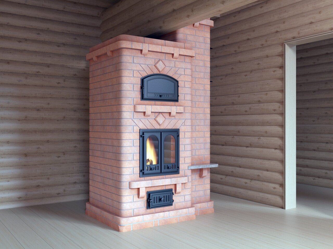 каминопечь с большой стеклянной дверцей, каминопечь голландка, каминопечь шведка, финская каминопечь, каминопечь кузнецова