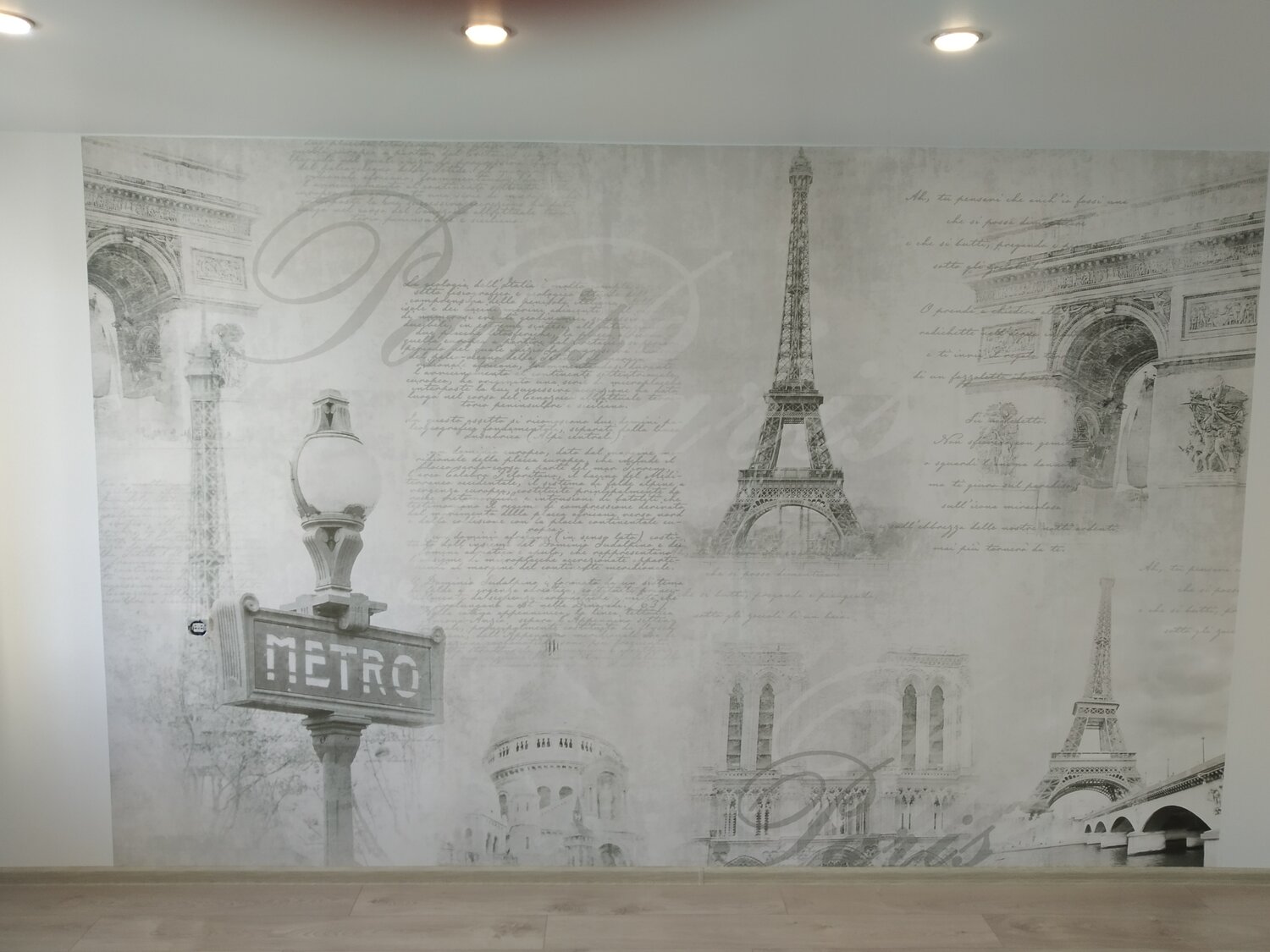 париж, париж настенная роспись, роспись стен париж, виниловые обои париж для стен, роспись на стене с эйфелевой башней