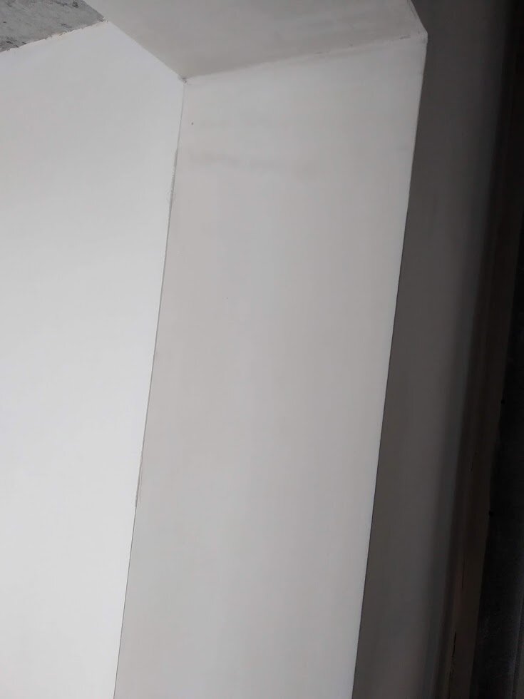 benjamin moore white heron, откоса, шпаклевка откосов, volhovec белый шелк мдф высота 100 мм, стен