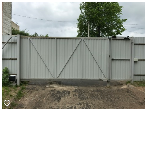 ворота, забор из профнастила, забор с воротами и калиткой из профнастила, забор из профлиста, забор профлист распашные ворота фундамент