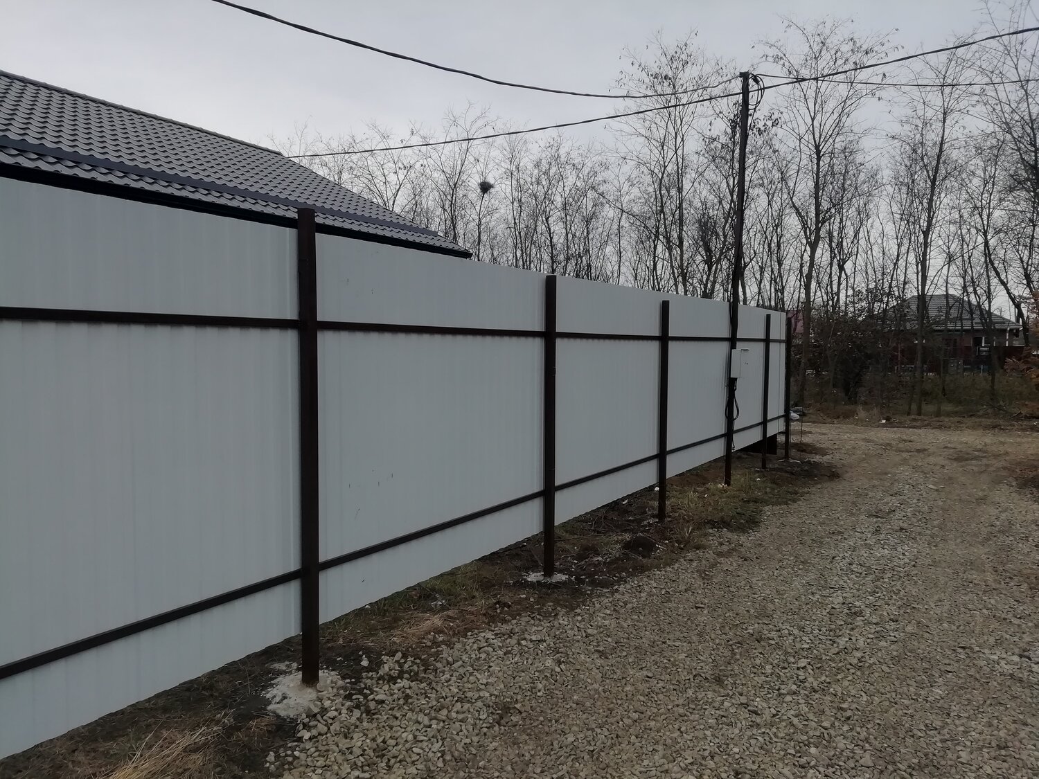 забор из профнастила, забор из профлиста, заборы строительные, забор, каркас забора