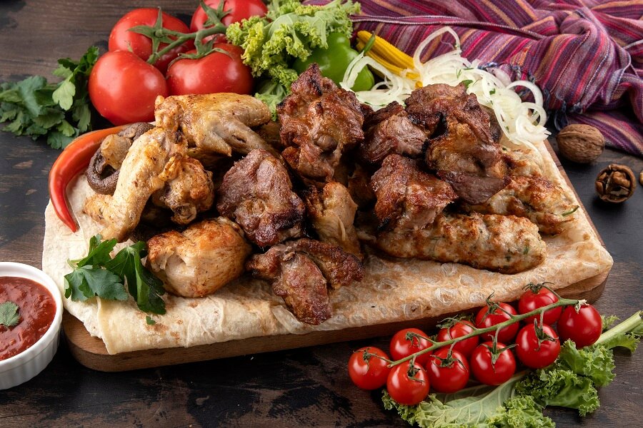 шашлык, шашлык из свинины, свинина шашлык, доставка шашлыка, шашлык из шеи