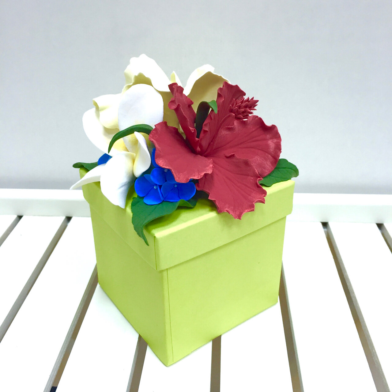 подарочные коробочки, подарочная коробка из полимерной глины, коробка конфет, подарочная коробка украшенная цветами, подарочная коробка