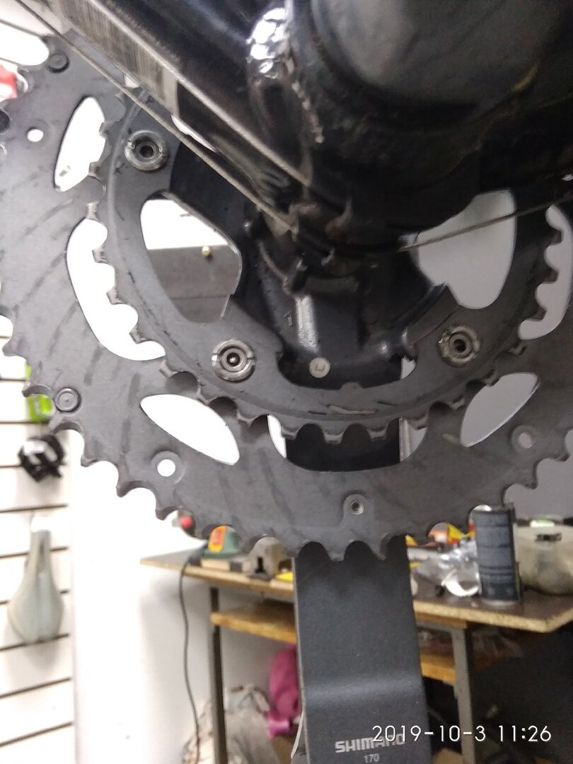 деталь, sram 1130 vs shimano, chainring, звезда shimano alivio fc-m415 42t, sram s1000 gxp