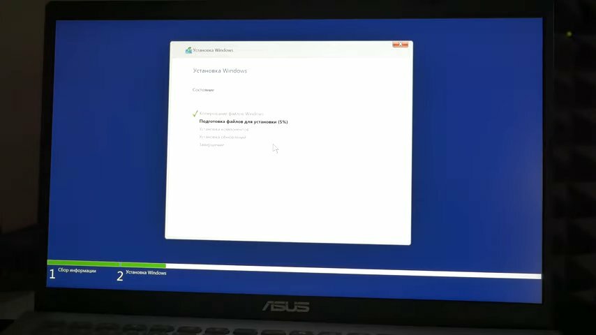 Установка Windows на Asus