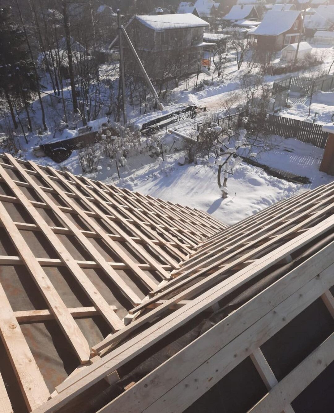 Монтаж обрешетки крыши