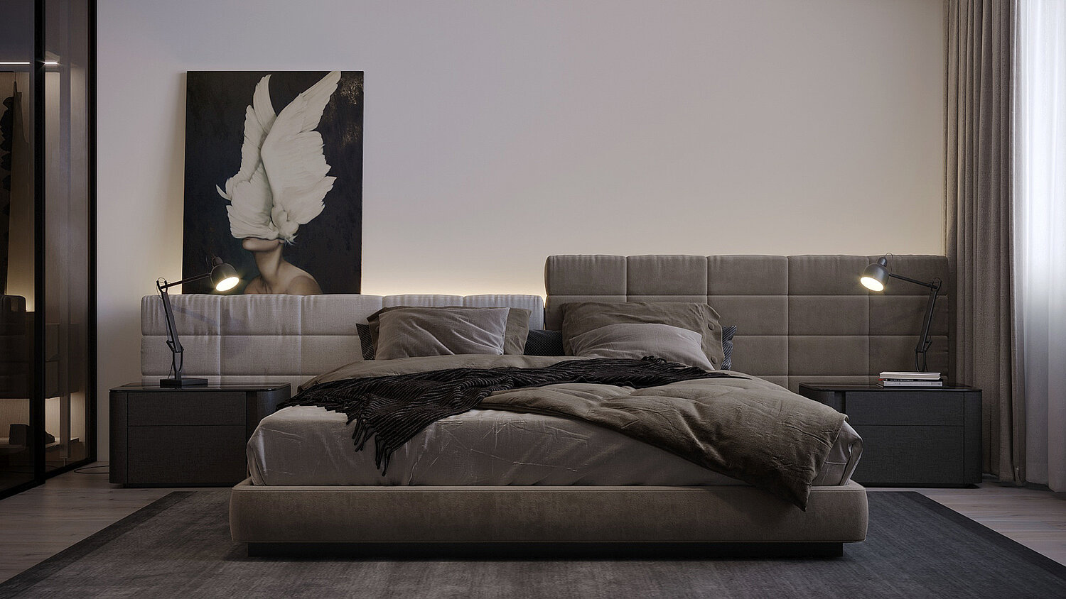 flexform magnum кровать, кровать италия модерн, andersen bed by minotti, maxalto selene bed, кровать minotti andersen