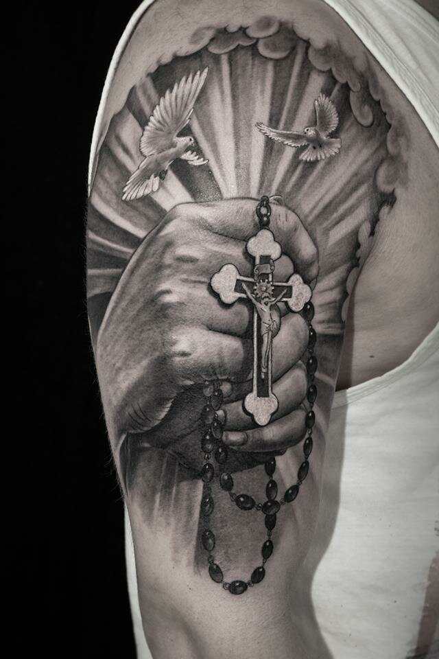 татуировка, тату ладони с крестом, tattoo, тату православные, тату ангел с крестом