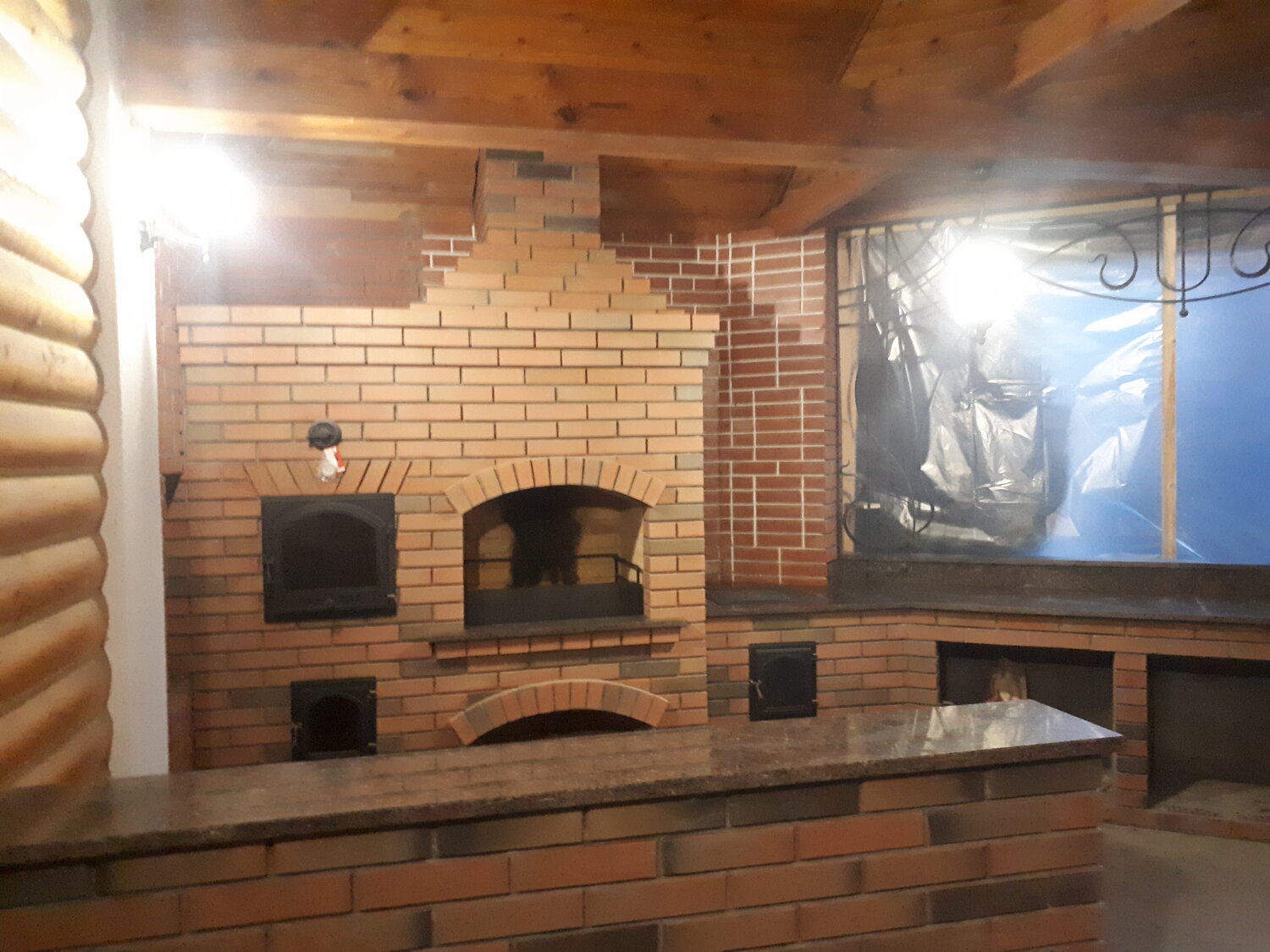 печи камины барбекю, барбекю, кладка печей и барбекю, художественные барбекю из кирпича, многофункциональный печной комплекс