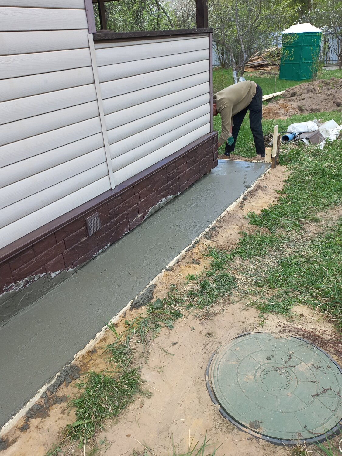 Устройство отмостки фундамента