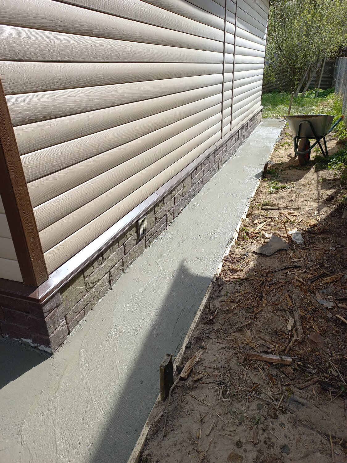 Устройство отмостки фундамента