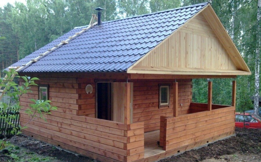 баня из бруса, баня из бруса 150х150 проекты, баня 5х4 из бруса 150х150, баня 3х4 с террасой под одной крышей, сруб бани 3х5