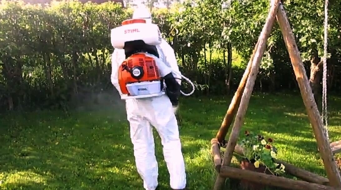 аппарат для обработки от клещей, техника, дезинфекция stihl, обработка от клещей, аппарат для акарицидной обработки