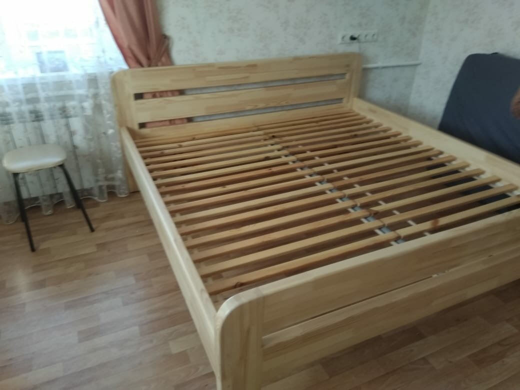 кровать двуспальная деревянная, кровать деревянная, двуспальная кровать, кровать деревянная 140х200, кровать из дерева двуспальная со спинкой